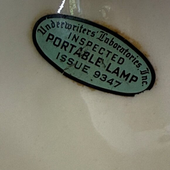 Vintage Ceramic Sea Shell Table Lamp TV Mid Century Modern Art Deco Corded Plug - Picture 6 of 12